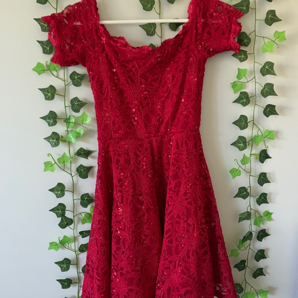 red dress